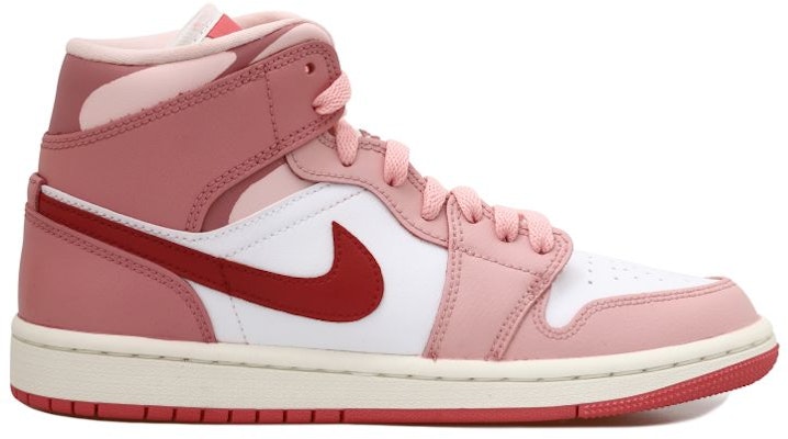 【訂製籃球鞋】Jordan Air Jordan 1 OKHR 一見鍾情 字體 做舊 中筒 復古籃球鞋 女款 玫瑰紅 Order 【訂製籃球鞋】Jordan Air Jordan 1 OKHR 一見鍾情 字體 做舊 中筒 復古籃球鞋 女款 玫瑰紅