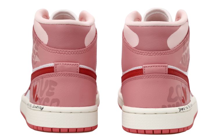 Shop (W) [Zapatillas Personalizadas] Air Jordan 1 Mid "Rosa Vintage" BQ6472-186(Team拾玖-一见倾心女S-BOX)