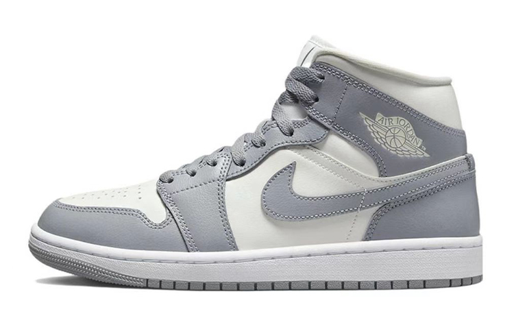 Details for (W) [Sepatu Kustom] Air Jordan 1 Mid 'Wild Crane Little Daisy Abu Putih' BQ6472-115(TeamB-情人节女款灰白)