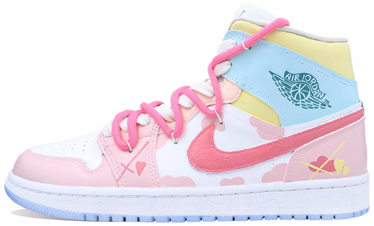 custom-shoes-women-air-jordan-1-mid-wolf-grey-happy-fairytale