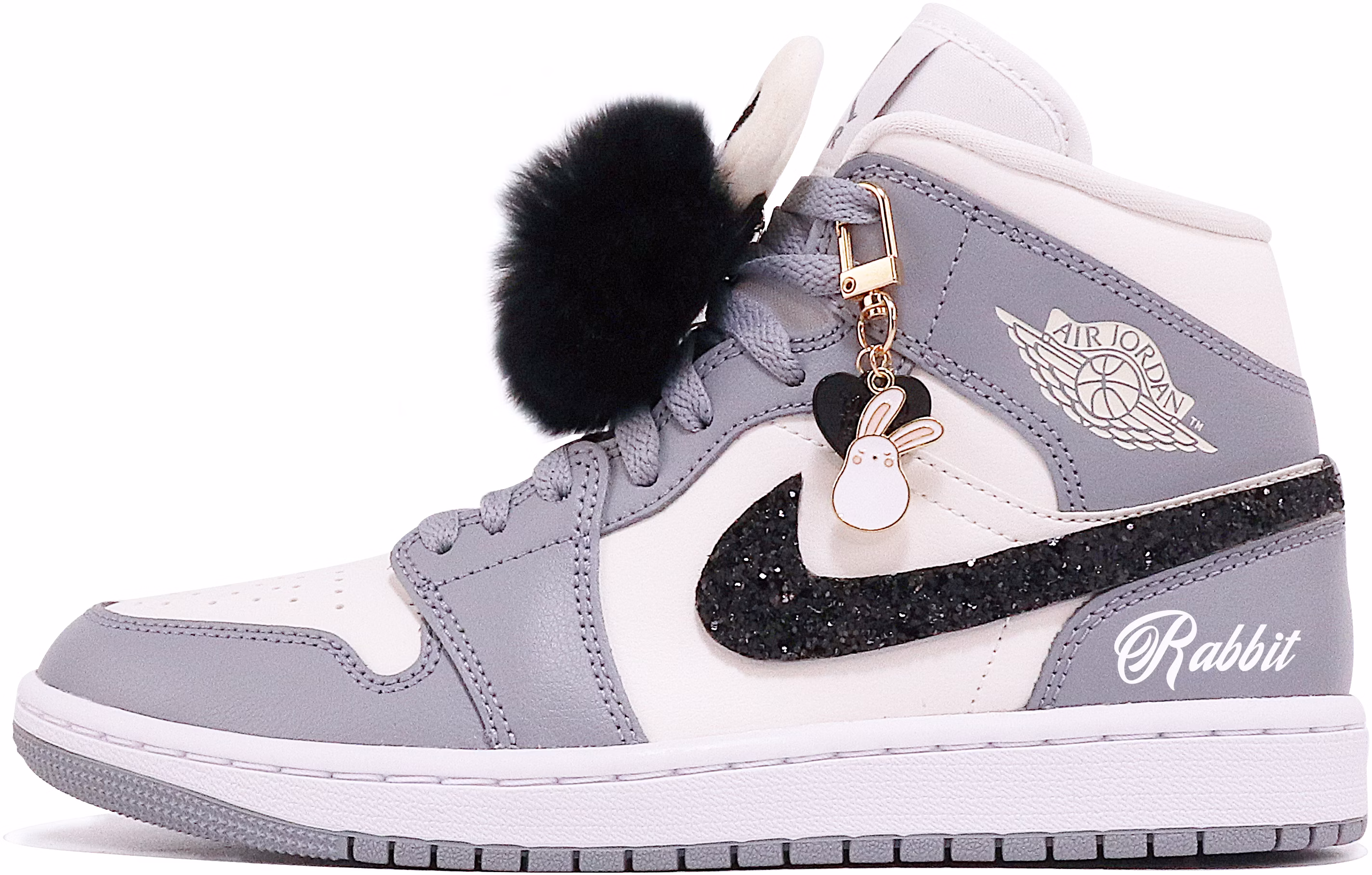 custom-shoes-women-air-jordan-1-mid-year-of-the-rabbit-grey-white-black