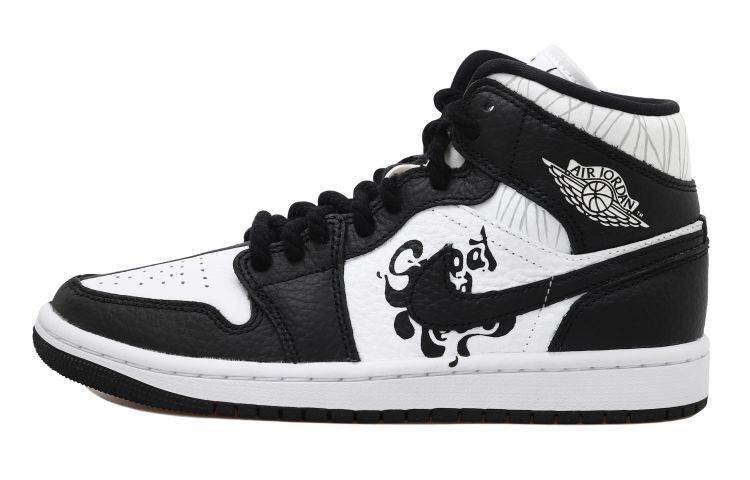 [Custom Shoes] (W) Jordan 1 Mid 'Yin Yang Panda Graffiti' 圖 2