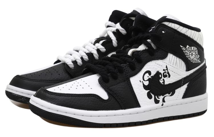 [Custom Shoes] (W) Jordan 1 Mid 'Yin Yang Panda Graffiti' 圖 4