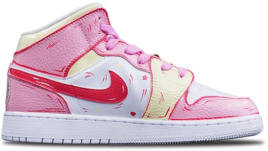 【定制球鞋】 Jordan Air Jordan 1 Mid 動漫主題定制 美少女戰士 月野兔 中幫 籃球鞋 女款 粉 Order 【定制球鞋】 Jordan Air Jordan 1 Mid 動漫主題定制 美少女戰士 月野兔 中幫 籃球鞋 女款 粉