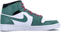 Order (W) 커스텀 에어 조던 1 미드 '조로 원피스' 554725-130(Team-K女款二次元装饰佩剑绿白)