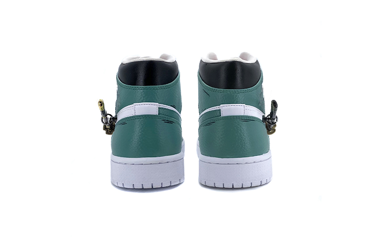 Shop (W) 커스텀 에어 조던 1 미드 '조로 원피스' 554725-130（Team-K女款二次元装饰佩剑绿白）