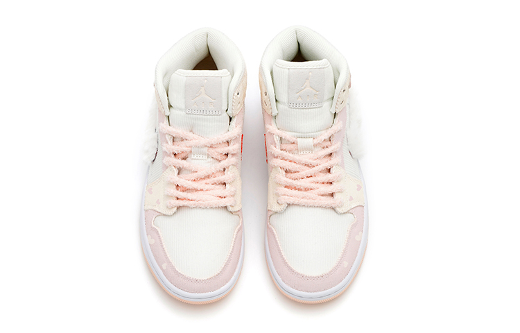 Shop (W) [Sneaker Kustom] Air Jordan 1 Mid SE 'Chinese New Year Rabbit' Edisi Khusus DA8009-108(Team15-奶油兔叽)