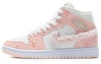 Buy (W) 에어 조던 1 미드 SE '코듀로이 핑크 화이트' (커스텀) DA8009-108(TeamB-女款小狐狸白粉)