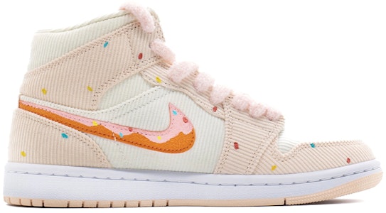 【定制球鞋】Jordan Air Jordan 1 Mid SE "燈芯絨" 毛絨 甜甜圈 燈芯絨 高幫 復古籃球鞋 女款 粉紅 Lookbook 【定制球鞋】Jordan Air Jordan 1 Mid SE "燈芯絨" 毛絨 甜甜圈 燈芯絨 高幫 復古籃球鞋 女款 粉紅