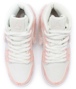 【定制球鞋】 Jordan Air Jordan 1 Mid SE “燈芯絨” 小狐狸 毛絨鉤子 花瓣 特殊鞋帶 燈芯絨 中幫 復古籃球鞋 女款 粉白 Shop 【定制球鞋】 Jordan Air Jordan 1 Mid SE “燈芯絨” 小狐狸 毛絨鉤子 花瓣 特殊鞋帶 燈芯絨 中幫 復古籃球鞋 女款 粉白