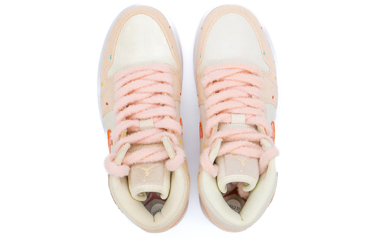 Purchase 【定制球鞋】Jordan Air Jordan 1 Mid SE "燈芯絨" 毛絨 甜甜圈 燈芯絨 高幫 復古籃球鞋 女款 粉紅