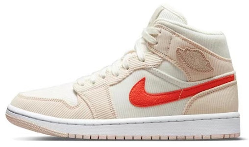 【定制球鞋】 Jordan Air Jordan 1 Mid SE “燈芯絨” 小狐狸 毛絨鉤子 花瓣 特殊鞋帶 燈芯絨 中幫 復古籃球鞋 女款 粉白 Sizing 【定制球鞋】 Jordan Air Jordan 1 Mid SE “燈芯絨” 小狐狸 毛絨鉤子 花瓣 特殊鞋帶 燈芯絨 中幫 復古籃球鞋 女款 粉白