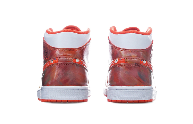 Shop (W) 커스텀 에어 조던 1 미드 SE '할로윈 그래피티' DM3531-800(TeamT-男女款万圣节涂鸦金橙白)
