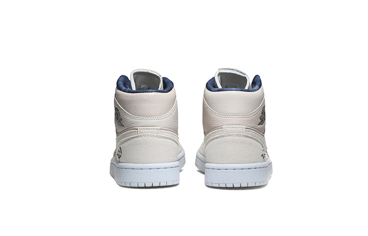 Purchase (W) [Sepatu Custom] Air Jordan 1 Mid SE 'Pasir Putih - Bangau & Hijau Pinus' DM9126-104(Team10-仙鹤松针QD)