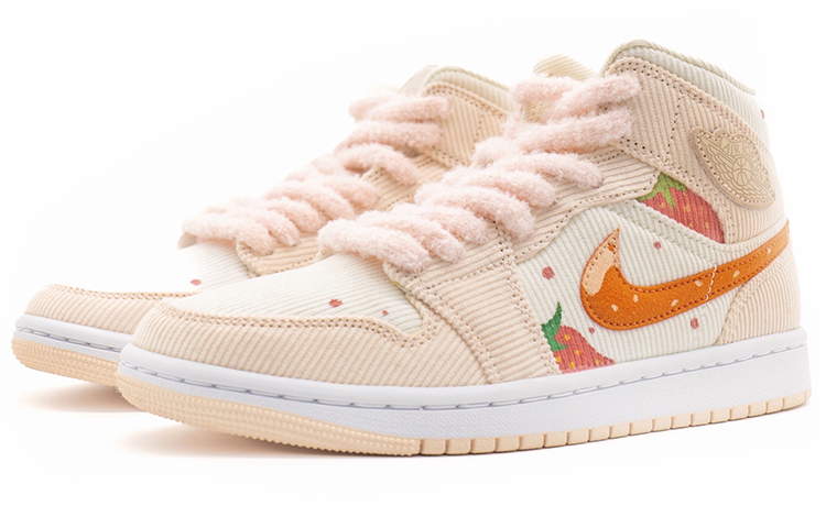 Lookbook (W) [Zapatillas Personalizadas] Air Jordan 1 Mid SE 'Batido de Fresa' DA8009-108(TeamR-女款草莓粉红)