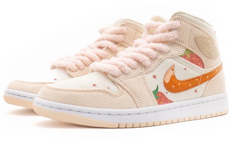 (W) エアジョーダン1 MID SE "ストロベリーミルクシェイク" (カスタム) DA8009-108(TeamR-女款草莓粉红) Lookbook (W) エアジョーダン1 MID SE "ストロベリーミルクシェイク" (カスタム) DA8009-108(TeamR-女款草莓粉红)