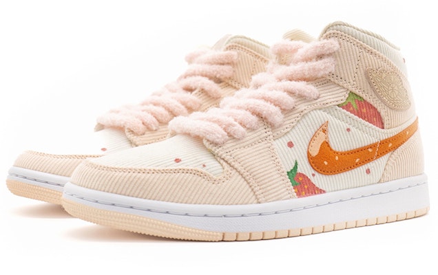 (W) 에어 조던 1 미드 SE '딸기 밀크쉐이크' (커스텀) DA8009-108(TeamR-女款草莓粉红) Lookbook (W) 에어 조던 1 미드 SE '딸기 밀크쉐이크' (커스텀) DA8009-108(TeamR-女款草莓粉红)