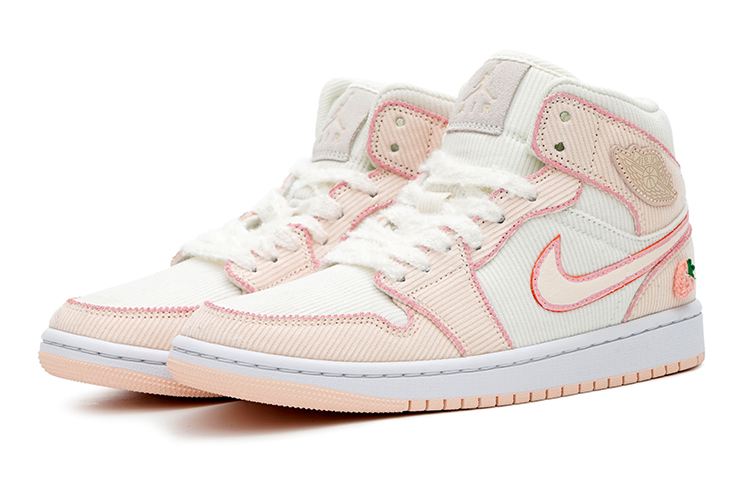 Lookbook (W) [Kasut Custom] Air Jordan 1 Mid SE 'Strawberi & Merah Jambu' DA8009-108(Team15-草莓白巧)