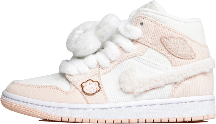【訂製球鞋】Jordan Air Jordan 1 Mid SE CNY 新年訂製 兔年 絨毛鉤子 復古籃球鞋 女款 白粉 Buy 【訂製球鞋】Jordan Air Jordan 1 Mid SE CNY 新年訂製 兔年 絨毛鉤子 復古籃球鞋 女款 白粉