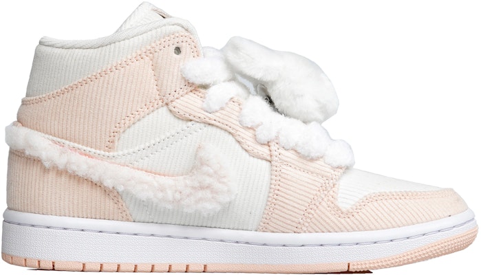 【訂製球鞋】Jordan Air Jordan 1 Mid SE CNY 新年訂製 兔年 絨毛鉤子 復古籃球鞋 女款 白粉 Order 【訂製球鞋】Jordan Air Jordan 1 Mid SE CNY 新年訂製 兔年 絨毛鉤子 復古籃球鞋 女款 白粉