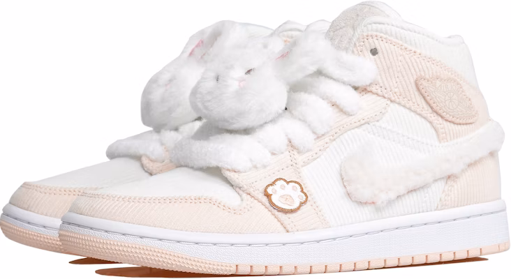 【訂製球鞋】Jordan Air Jordan 1 Mid SE CNY 新年訂製 兔年 絨毛鉤子 復古籃球鞋 女款 白粉 Lookbook 【訂製球鞋】Jordan Air Jordan 1 Mid SE CNY 新年訂製 兔年 絨毛鉤子 復古籃球鞋 女款 白粉