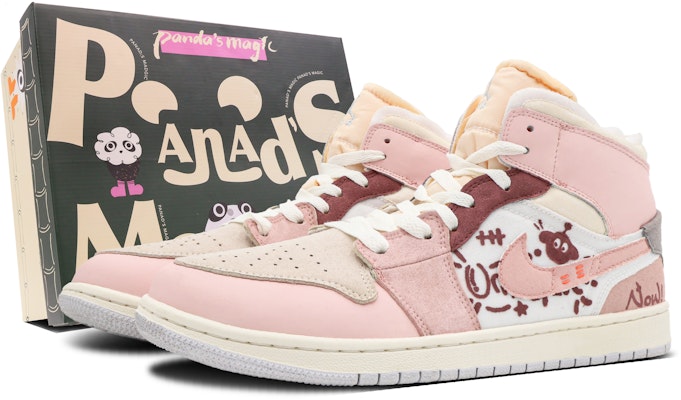 【訂製籃球鞋】Jordan Air Jordan 1 Mid SE Craft 粉色娃娃 百搭 中筒 復古籃球鞋 女款 粉色 Buy 【訂製籃球鞋】Jordan Air Jordan 1 Mid SE Craft 粉色娃娃 百搭 中筒 復古籃球鞋 女款 粉色