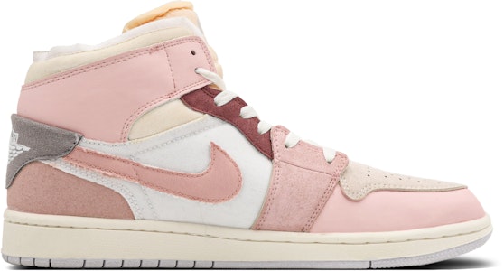 【訂製籃球鞋】Jordan Air Jordan 1 Mid SE Craft 粉色娃娃 百搭 中筒 復古籃球鞋 女款 粉色 Lookbook 【訂製籃球鞋】Jordan Air Jordan 1 Mid SE Craft 粉色娃娃 百搭 中筒 復古籃球鞋 女款 粉色