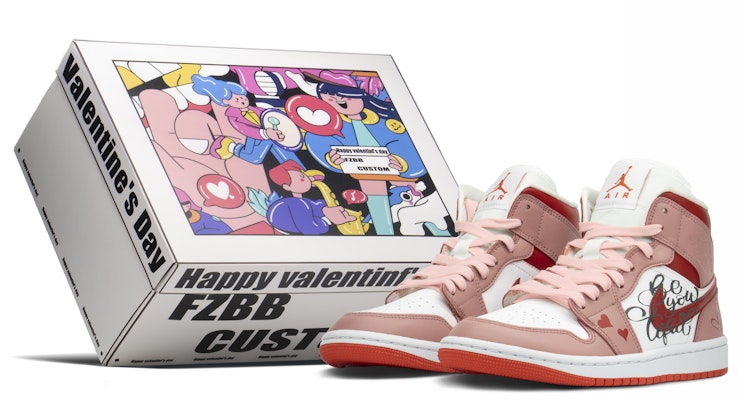 【客製化球鞋】Jordan Air Jordan 1 Mid 特殊禮盒 復古籃球鞋 女款 粉紅 櫻花季限定 Buy 【客製化球鞋】Jordan Air Jordan 1 Mid 特殊禮盒 復古籃球鞋 女款 粉紅 櫻花季限定