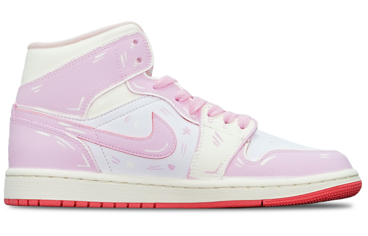 Order 【客製化球鞋】Jordan Air Jordan 1 Mid 光變溫變 美少女戰士 愛心變身器 特殊鞋盒 中幫 復古籃球鞋 女款 米粉