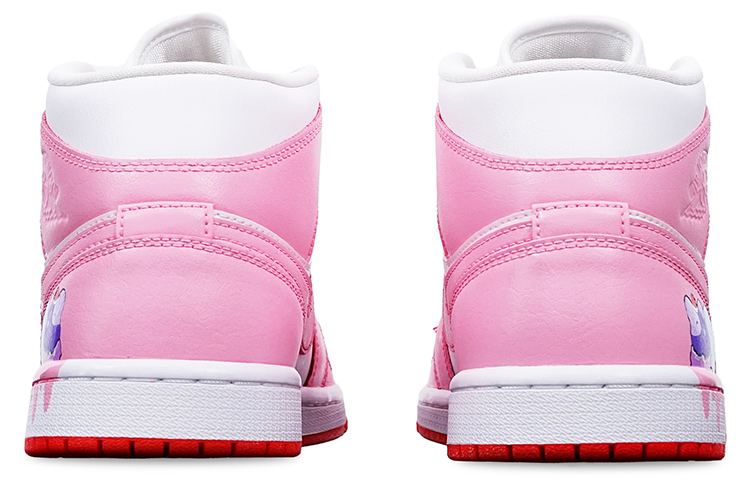 Shop (W) [Kasut Tersuai] Air Jordan 1 Mid Kotak Istimewa 'Havana Merah Ais Krim' BQ6472-116(TeamT-红底冰淇淋S-BOX)