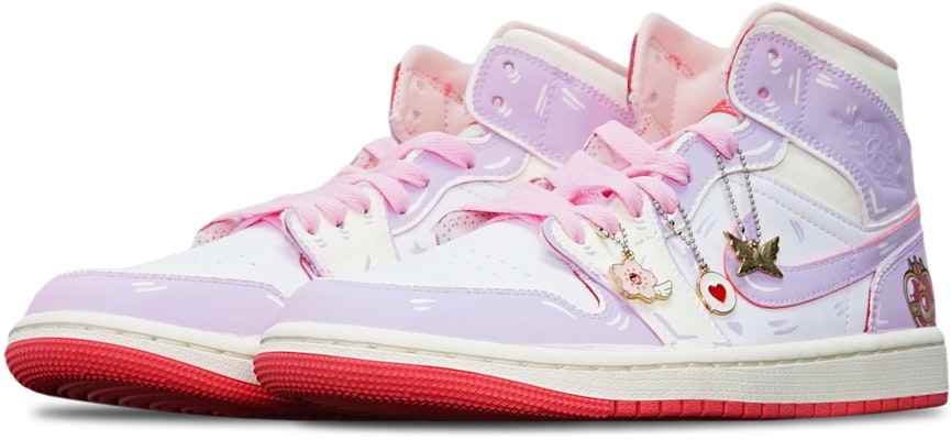 【客製化球鞋】Jordan Air Jordan 1 Mid 光變溫變 美少女戰士 愛心變身器 特殊鞋盒 中幫 復古籃球鞋 女款 米粉 Purchase 【客製化球鞋】Jordan Air Jordan 1 Mid 光變溫變 美少女戰士 愛心變身器 特殊鞋盒 中幫 復古籃球鞋 女款 米粉