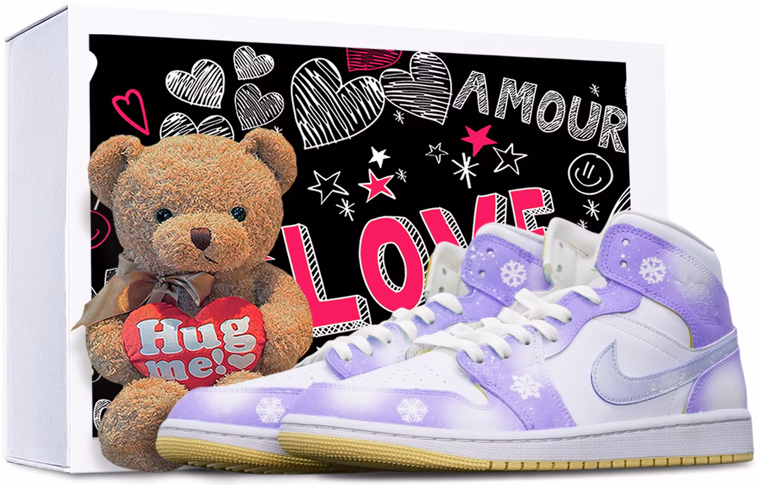 custom-shoes-women-air-jordan-1-mid-with-special-box-and-teddy-bear-christmas-snowflake-dopamine-lavender-bq-6472-701-486844