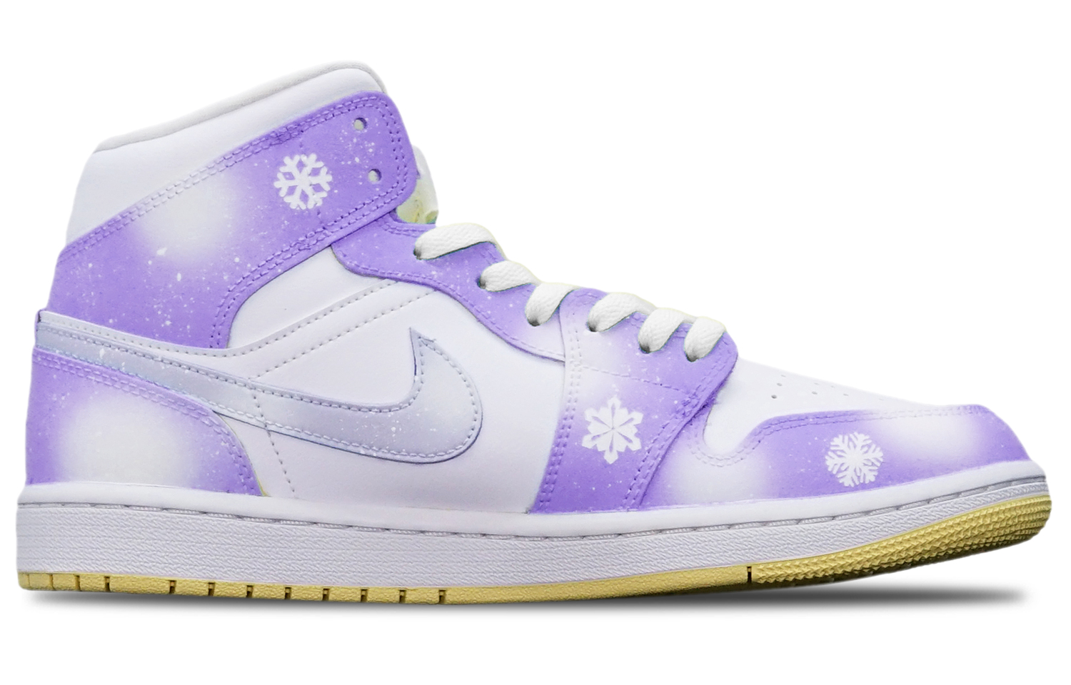 Lookbook (W) 에어 조던 1 미드 크리스마스 눈꽃 라벤더 (스페셜 박스+테디베어) BQ6472-701-486844