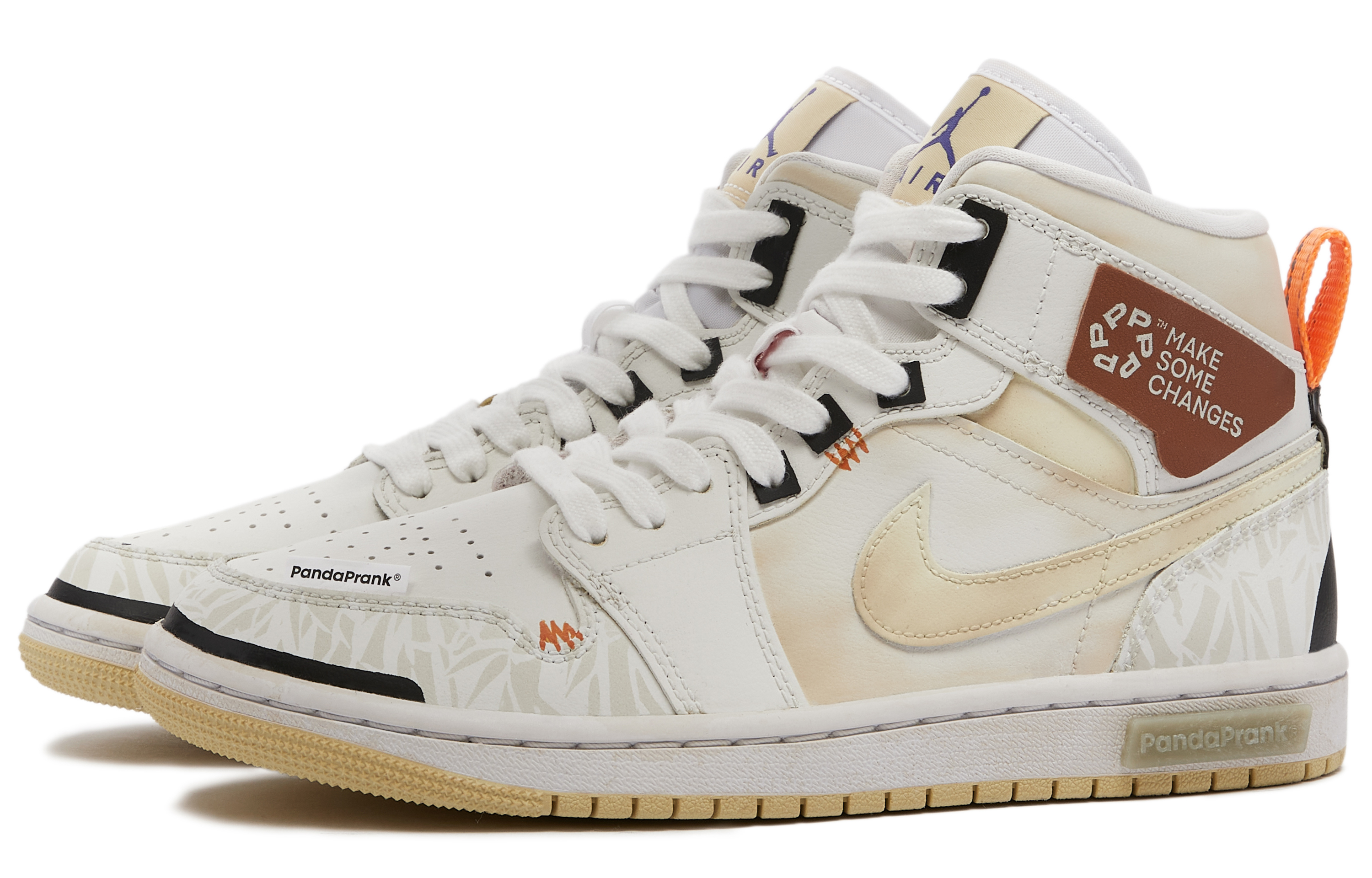 Shop 【訂製球鞋】 Jordan Air Jordan 1 retro 熊貓惡作劇 漫步 潮流復古 百搭 防滑耐磨 中筒 復古籃球鞋 女款