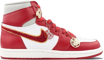 【訂製球鞋】 Jordan Air Jordan 1 球場精靈 祥云 喜慶 高幫 復古籃球鞋 女款 紅金 Order 【訂製球鞋】 Jordan Air Jordan 1 球場精靈 祥云 喜慶 高幫 復古籃球鞋 女款 紅金