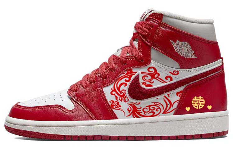 Buy (W) [Sneakers Kustom] Air Jordan 1 Retro High 'Bai Nian Hao He - Naga dan Phoenix' DJ4891-061(Team56-潮流婚鞋)