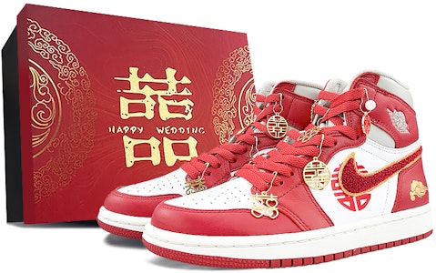 (W) 에어 조던 1 레트로 '레드 골드 웨딩' (커스텀) DJ4891-061(Team40-祥云婚鞋S-BOX) Buy (W) 에어 조던 1 레트로 '레드 골드 웨딩' (커스텀) DJ4891-061(Team40-祥云婚鞋S-BOX)
