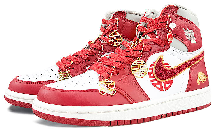 Shop (W) 에어 조던 1 레트로 '레드 골드 웨딩' (커스텀) DJ4891-061(Team40-祥云婚鞋S-BOX)
