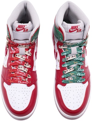 【客製球鞋】Jordan Air Jordan 1 Retro High OG 聖誕主題 星星 文字 潮流 高幫 復古籃球鞋 女款 白紅綠 特殊禮盒版 Shop 【客製球鞋】Jordan Air Jordan 1 Retro High OG 聖誕主題 星星 文字 潮流 高幫 復古籃球鞋 女款 白紅綠 特殊禮盒版