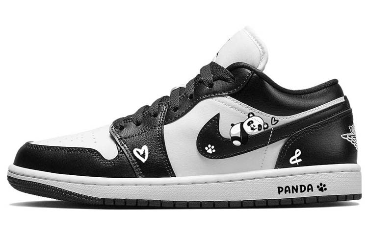 Buy (W) [Zapatos Personalizados] Air Jordan 1 Retro Low 'Panda Perezoso' DC0774-101(Team56-慵懒大熊猫)