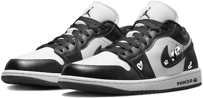 【訂製球鞋】 Jordan Air Jordan 1 熊貓 慵懶大熊貓 潮流復古 低筒 復古籃球鞋 女款 黑白熊貓 Lookbook 【訂製球鞋】 Jordan Air Jordan 1 熊貓 慵懶大熊貓 潮流復古 低筒 復古籃球鞋 女款 黑白熊貓