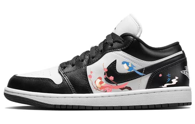 Buy (W) [Kasut Custom] Air Jordan 1 Retro Low 'Panda Peach Blossom' DC0774-101(Team56-比翼双飞)