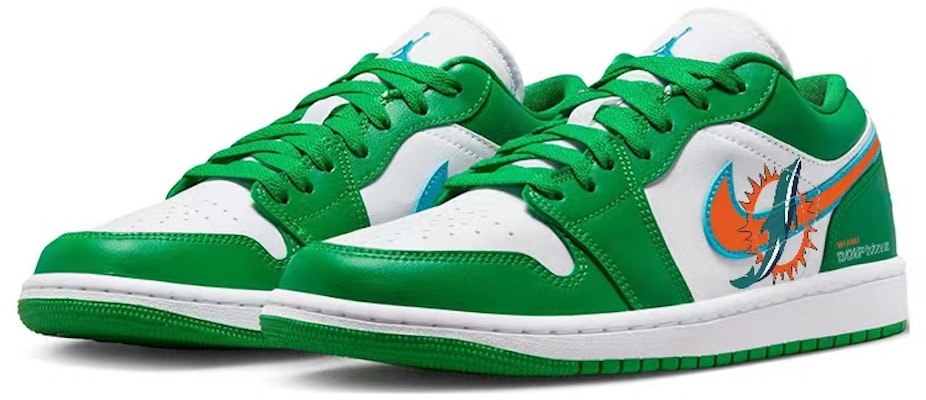 【定制球鞋】 Jordan Air Jordan 1 星月海豚 藍色好運 潮流復古 減震防滑 低筒 復古籃球鞋 女款 白綠藍 Lookbook 【定制球鞋】 Jordan Air Jordan 1 星月海豚 藍色好運 潮流復古 減震防滑 低筒 復古籃球鞋 女款 白綠藍