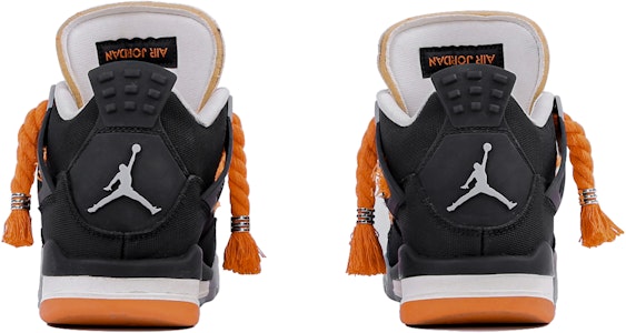 【定制球鞋】Air Jordan 4 Retro SE 萬聖節南瓜 麻繩鞋帶 改色 撞色 麻布 拼貼 中幫 復古籃球鞋 女款 黑橙 Shop 【定制球鞋】Air Jordan 4 Retro SE 萬聖節南瓜 麻繩鞋帶 改色 撞色 麻布 拼貼 中幫 復古籃球鞋 女款 黑橙