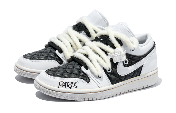 Lookbook (W) Zapatillas Air Jordan 1 Low 'Edición Quilted Chanel' en Blanco y Negro DB6480-100(TeamB-女款黑白解构)