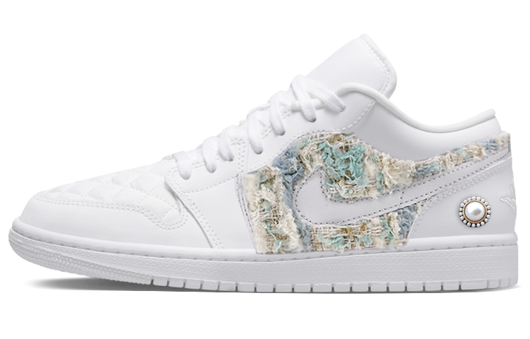 Buy (W) [定制鞋款] Air Jordan Chanel x 1 Low '白绿珍珠' DB6480-100(Team叁-女款AJ绿小香)