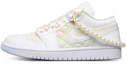 Buy 【訂製球鞋】Jordan Air Jordan 1 Low 小香風 淺色漸變 珍珠 絲綢鞋帶 少女專屬 小香奈兒 低幫 復古籃球鞋 女款 白米
