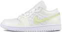 Order 【定製球鞋】Jordan Air Jordan 1 小香奈兒 茉莉綠提 夏日清新 絲質鞋帶 低筒 復古籃球鞋 女款 白綠