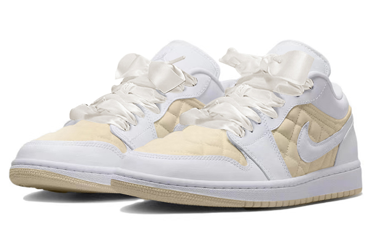 Lookbook (W) エアジョーダン1 シャネル風 ベージュ (Ea Jo-dan 1 Shaneru-fu be-ju) DB6480-100(TeamY-女款小香奈儿米白)