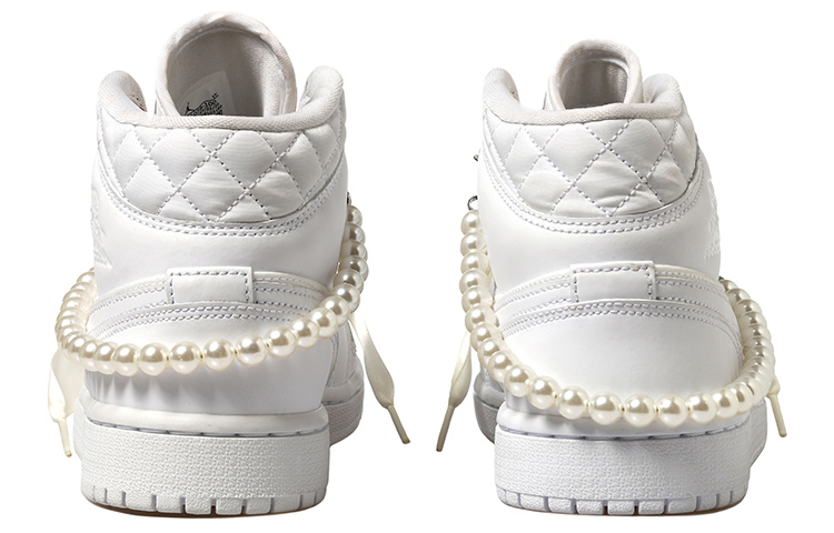 Purchase (W) [定制鞋款] Air Jordan Chanel x 1 Mid '白珍珠 - 丝绳' DB6078-100(Team拾玖-小香风)